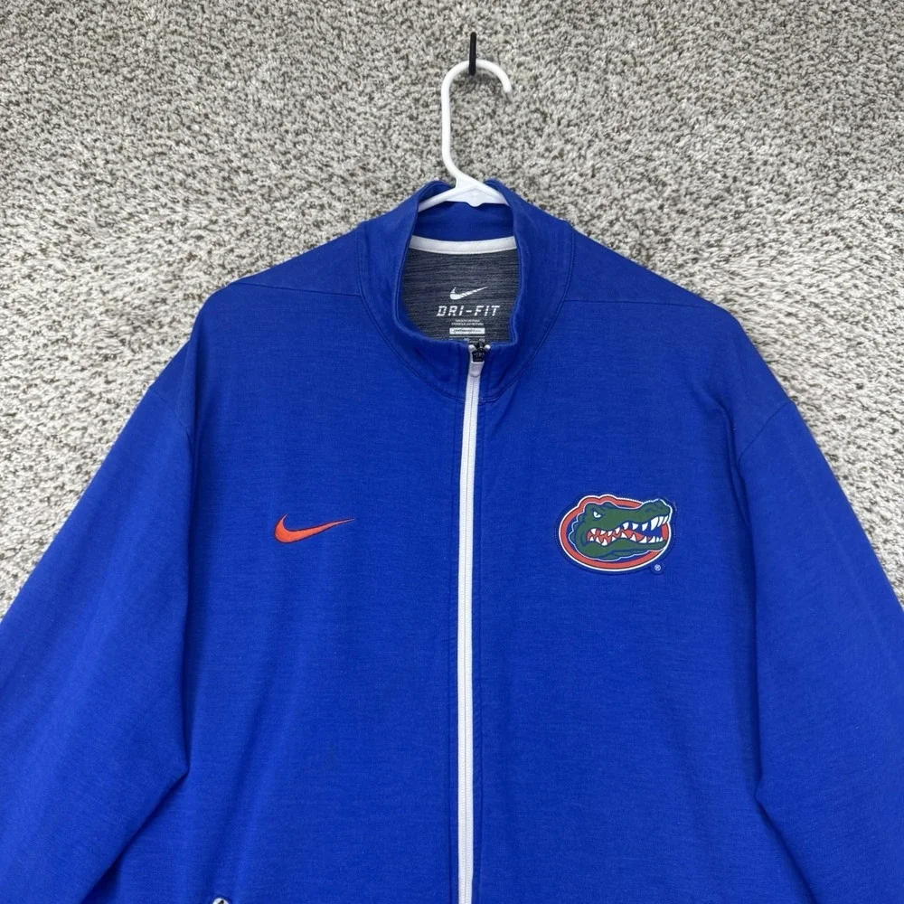 Florida Gators Sweatshirt Men's XL Blue Nike Quarter‎ Zip Pullover Embroidered